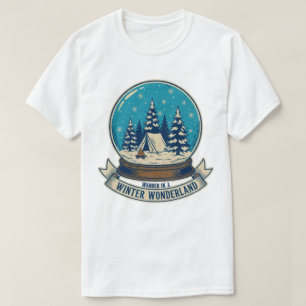 Wandern im Winter Wonderland Camping Kunst T-Shirt