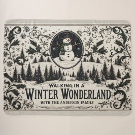 Wandern im Winter Wonderland Snowman Sherpadecke