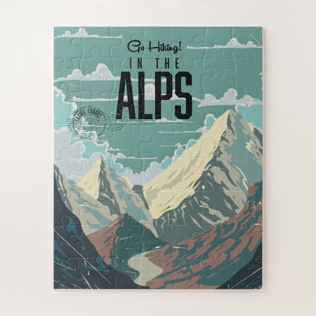 Wandern in den Alpen (Vertikal)