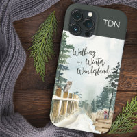 Wandern in einem Winter Wonderland Landschaft Mono