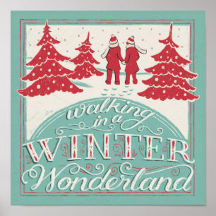 Wandern in einem Winterwunderland Poster