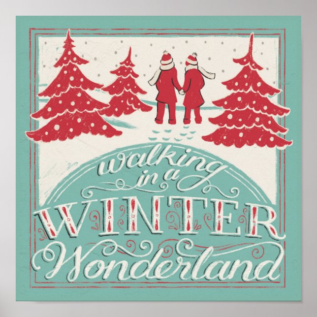 Wandern in einem Winterwunderland Poster (Vorne)