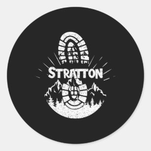 Wandern in Stratton Usa Urlaub Ski Runder Aufkleber