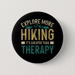 Wandern ist billiger als Therapie Button
