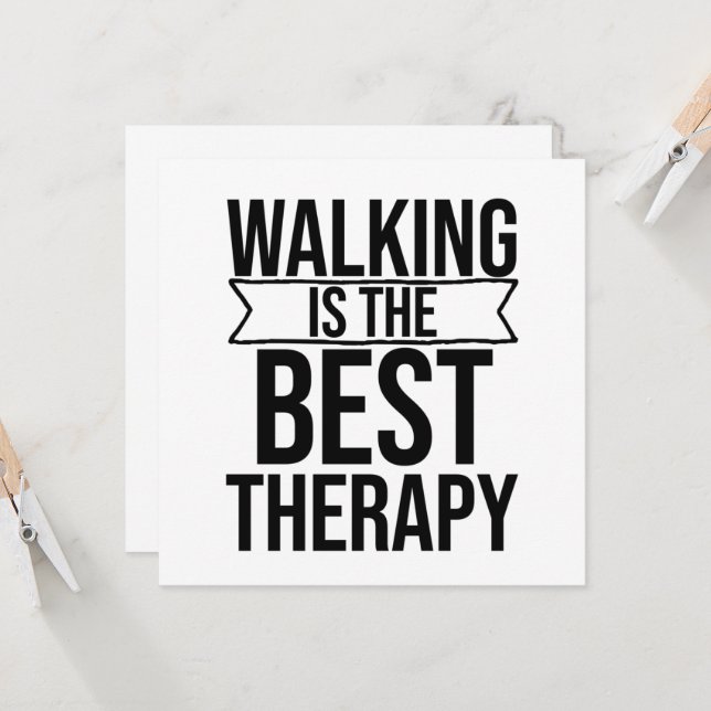 Wandern ist das beste Therapieangebot Einladung (Vorderseite/Rückseite Beispiel)