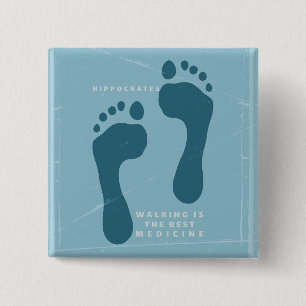 Wandern ist die beste Medizin, die Hippokrates zit Button