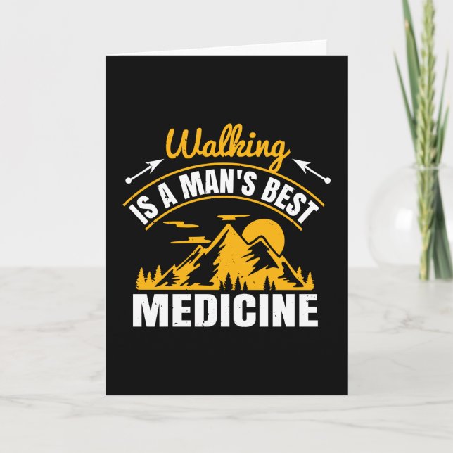 Wandern ist die beste Medizin eines Menschen Karte (Vorderseite)