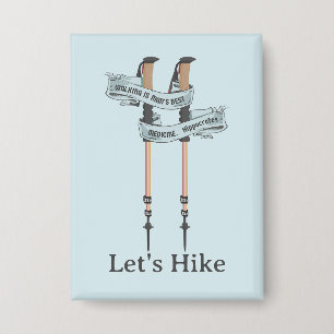 Wandern ist die beste Medizin Hippokrates Wanderpu Button