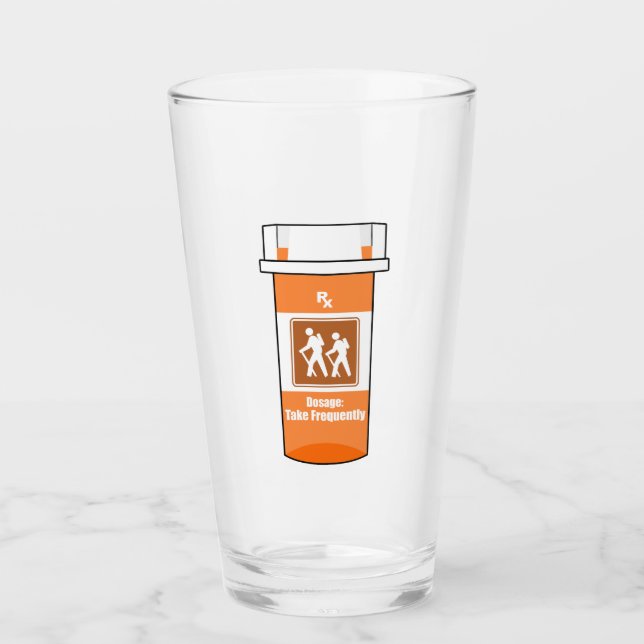 Wandern ist mein Medikament Glas (Vorderseite)