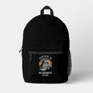 Wandern ist mein Ruhestandsplan Funny Wandern Bedruckter Rucksack