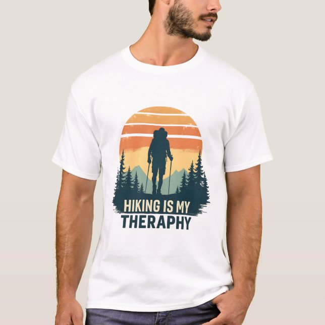 Wandern ist mein therapeutischer T - Shirt - Vinta (Vorderseite)