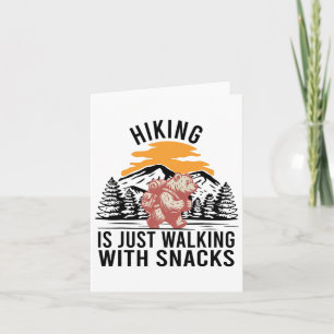 Wandern ist nur zu Fuß mit Snacks Funny Bear Hiki Karte