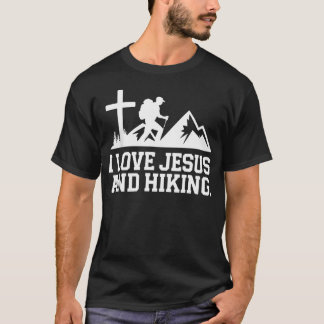 Wandern Jesus Christus Religion Christlicher Wande T-Shirt