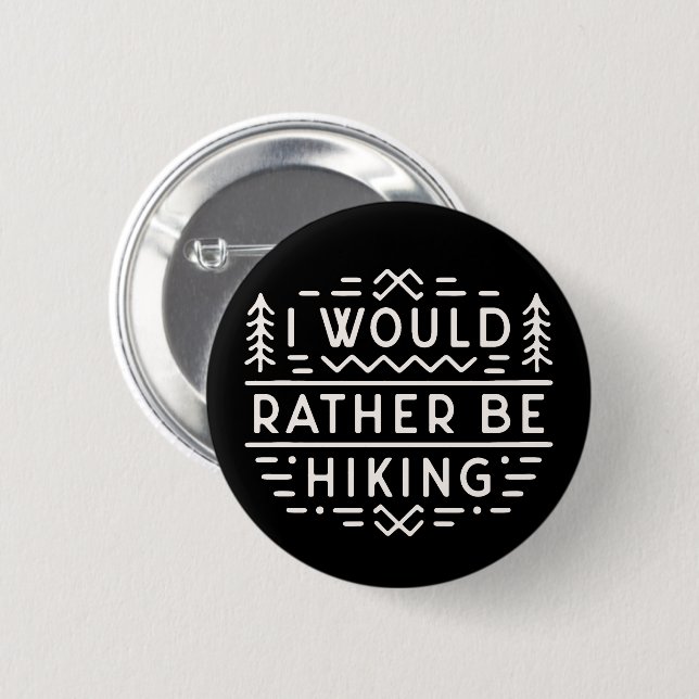Wandern lustige Introvertierte Wanderer Retro Vint Button (Vorne & Hinten)