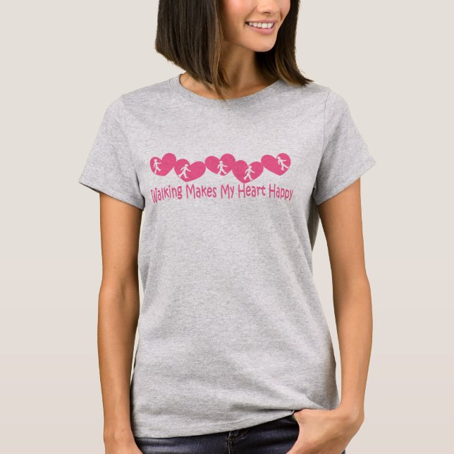 Wandern macht mein Herz glücklich T-Shirt (Vorderseite)