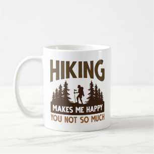 Wandern macht mich glücklich, dass du nicht so vie kaffeetasse