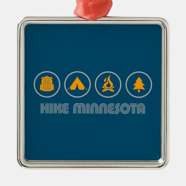 Wandern Minnesota Ornament Aus Metall (Vorne)