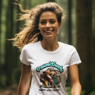 Wandern mit meinem Kumpel - absolut pfotig T-Shirt