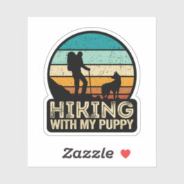 Wandern mit meinem Welpen Aufkleber
