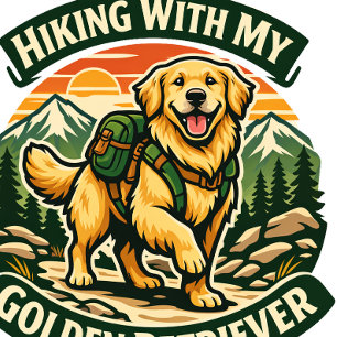Wandern mit meiner Golden Retriever Schürze