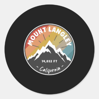 Wandern Monte Langley Runder Aufkleber