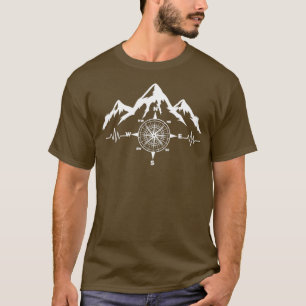 Wandern Mountain Compass Natur Außenbereich T-Shirt