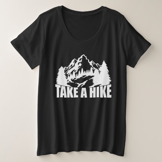 Wandern, Mountainbiken, Klettern Große Größe T-Shirt (Design vorne)