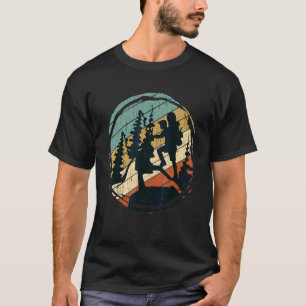 Wandern Naturwald Bäume Wanderweg Retro Berg Hi T-Shirt