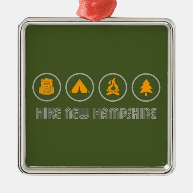 Wandern New Hampshire Ornament Aus Metall (Vorne)