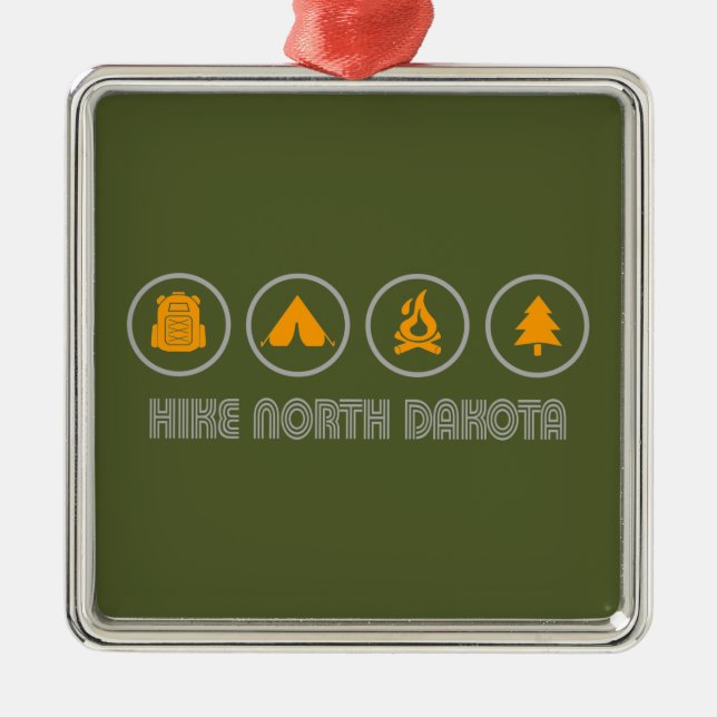 Wandern Nord Dakota Ornament Aus Metall (Vorne)