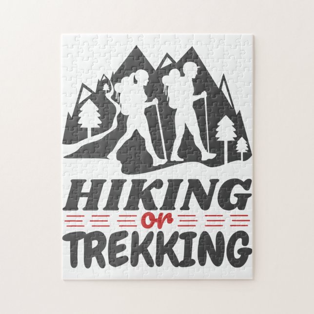Wandern oder Trekking (Vertikal)