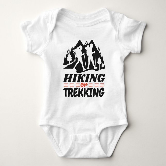 Wandern oder Trekking Baby Strampler (Vorderseite)