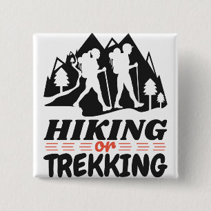 Wandern oder Trekking Button