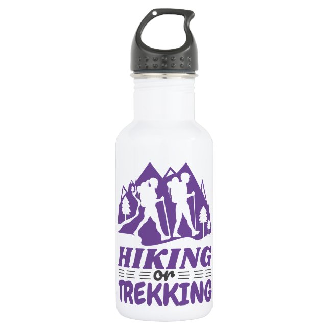 Wandern oder Trekking Edelstahlflasche (Vorderseite)