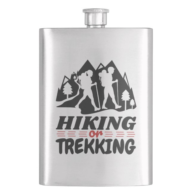 Wandern oder Trekking Flachmann (Vorderseite)