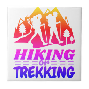 Wandern oder Trekking Fliese