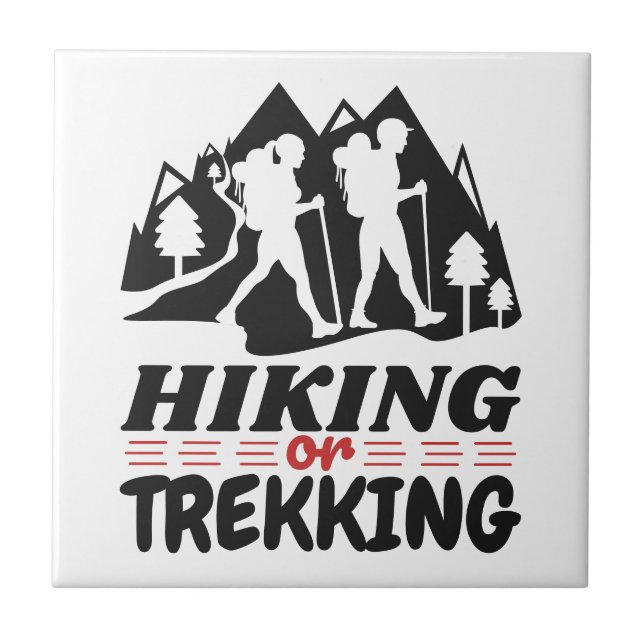 Wandern oder Trekking Fliese (Vorderseite)