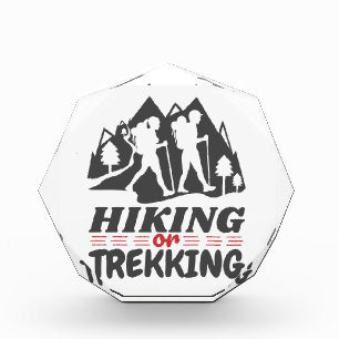 Wandern oder Trekking Fotoblock
