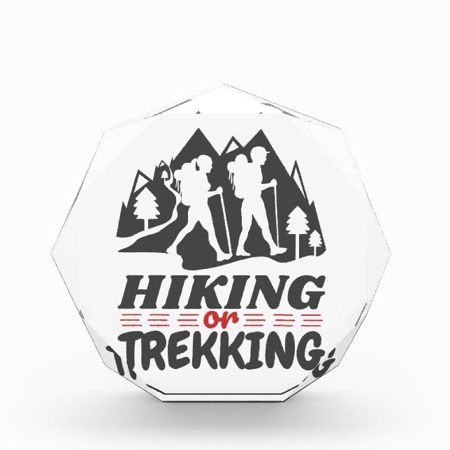 Wandern oder Trekking Fotoblock (Vorderseite)