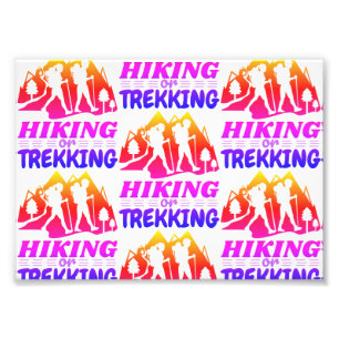 Wandern oder Trekking Fotodruck