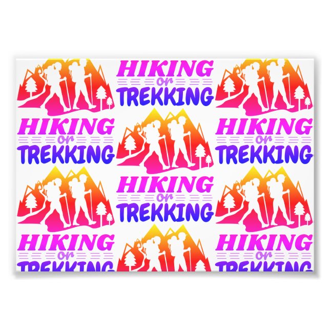 Wandern oder Trekking Fotodruck (Vorne)