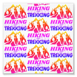 Wandern oder Trekking Fotodruck
