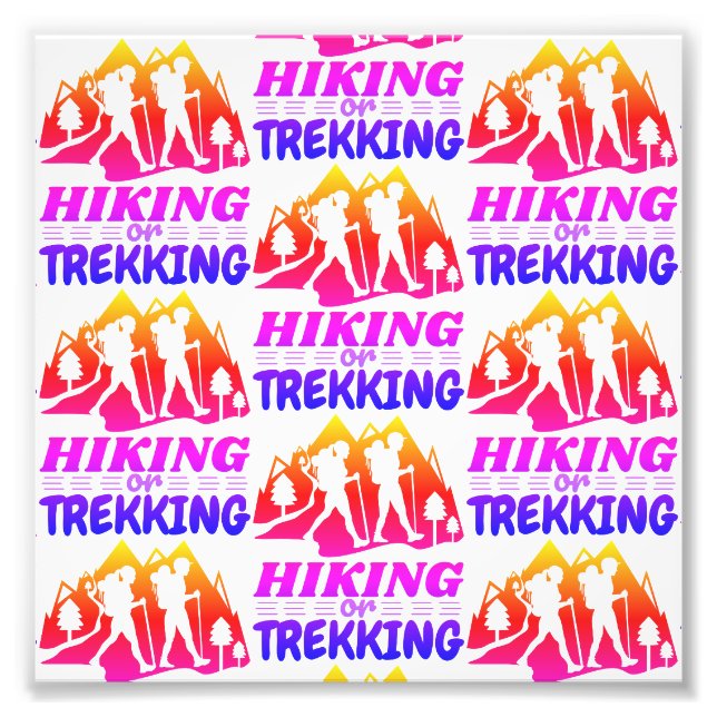 Wandern oder Trekking Fotodruck (Vorne)