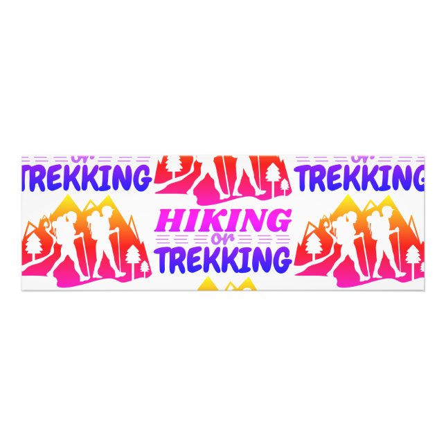 Wandern oder Trekking Fotodruck (Vorne)
