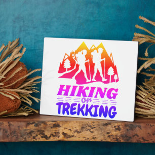 Wandern oder Trekking Fotoplatte