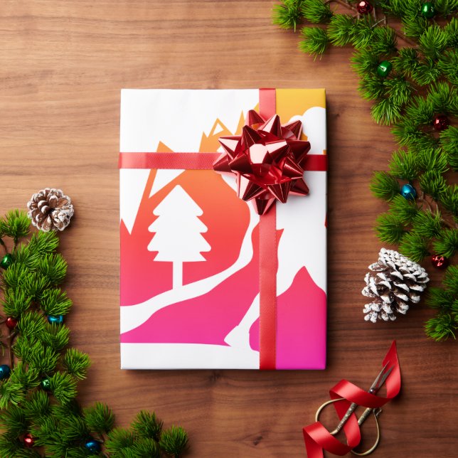 Wandern oder Trekking Geschenkpapier (Feiertagsgeschenk)
