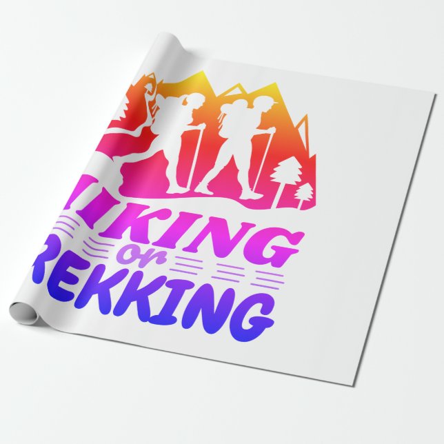 Wandern oder Trekking Geschenkpapier (Ungerollt)