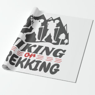 Wandern oder Trekking Geschenkpapier