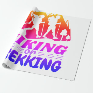 Wandern oder Trekking Geschenkpapier