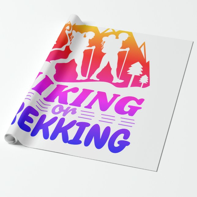 Wandern oder Trekking Geschenkpapier (Ungerollt)